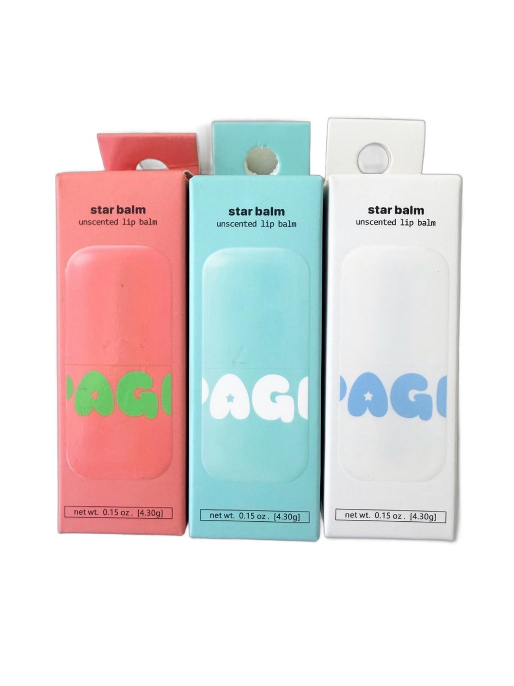 Star Balm Unscented Lip Balms Bundle (01, 03, 04) - NWT